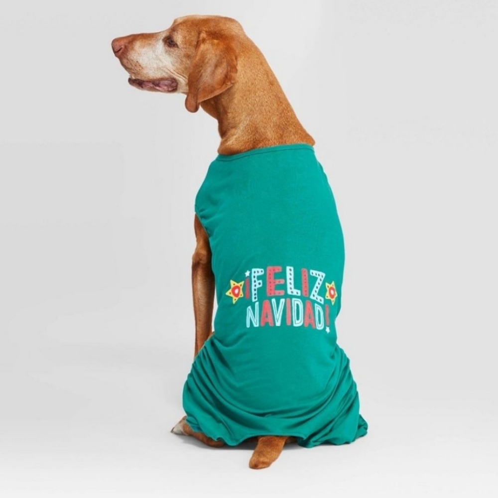❤️10/$10 New Feliz Navidad Dog pajamas Christmas